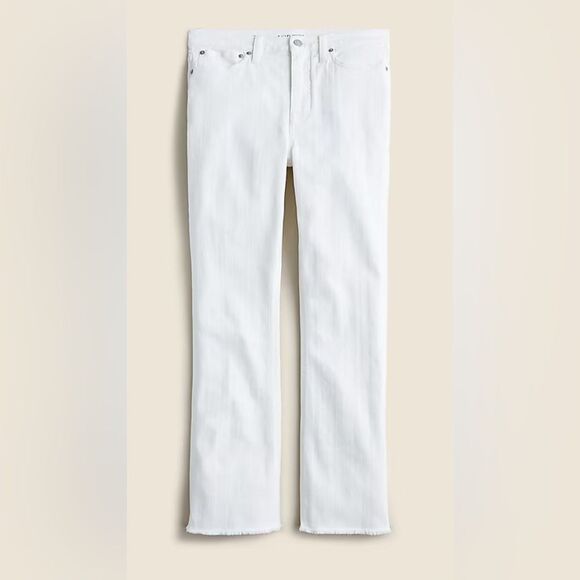 J.Crew 10" demi-boot crop jean in white wash NWT Size 28 - Picture 1 of 8